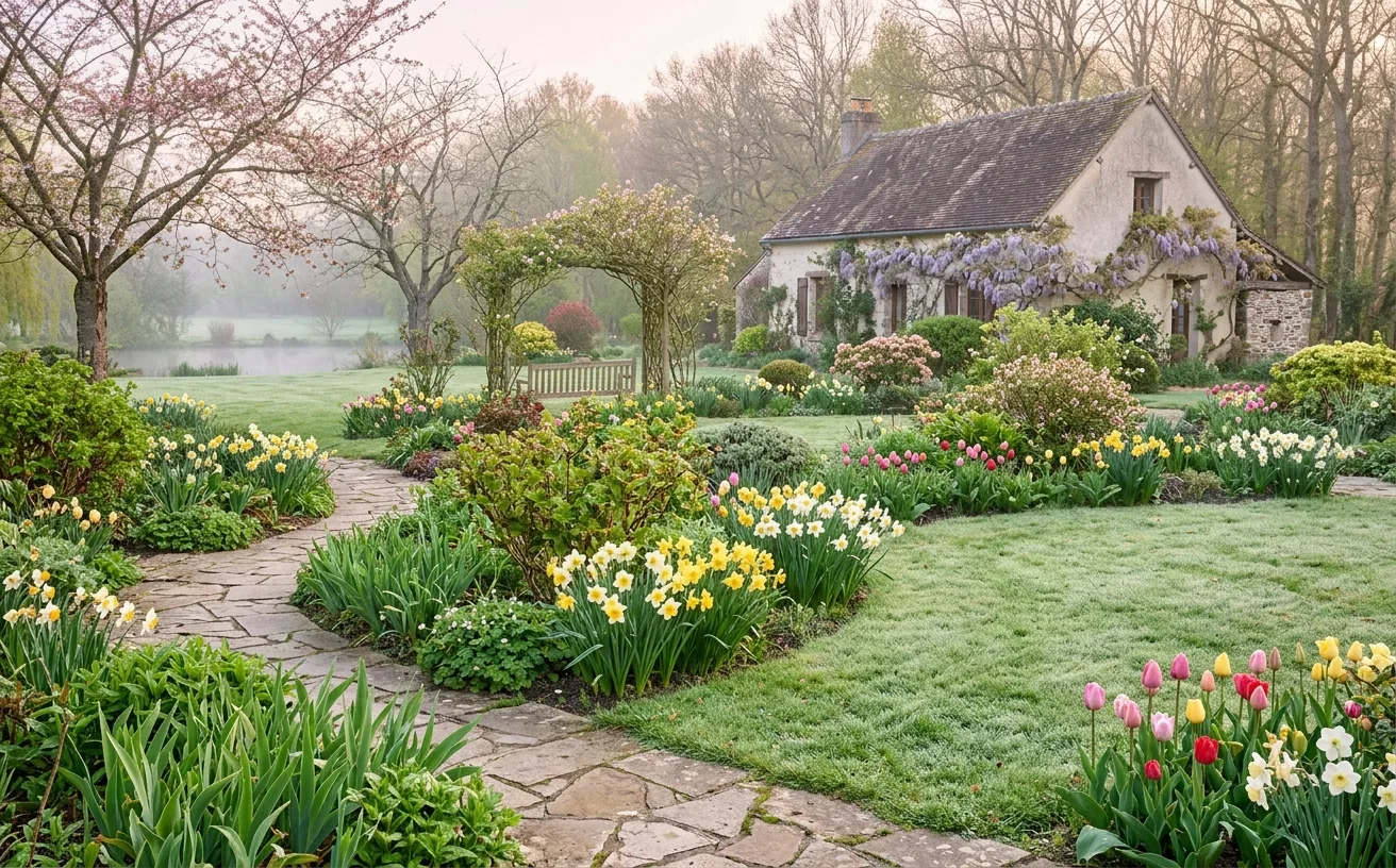 Jardin au printemps
