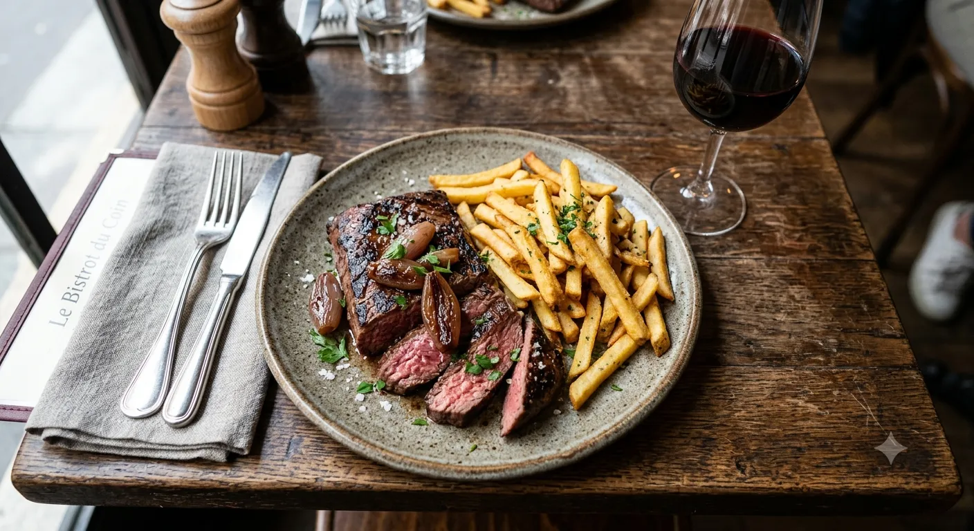 Bavette d'aloyau, frites maison
